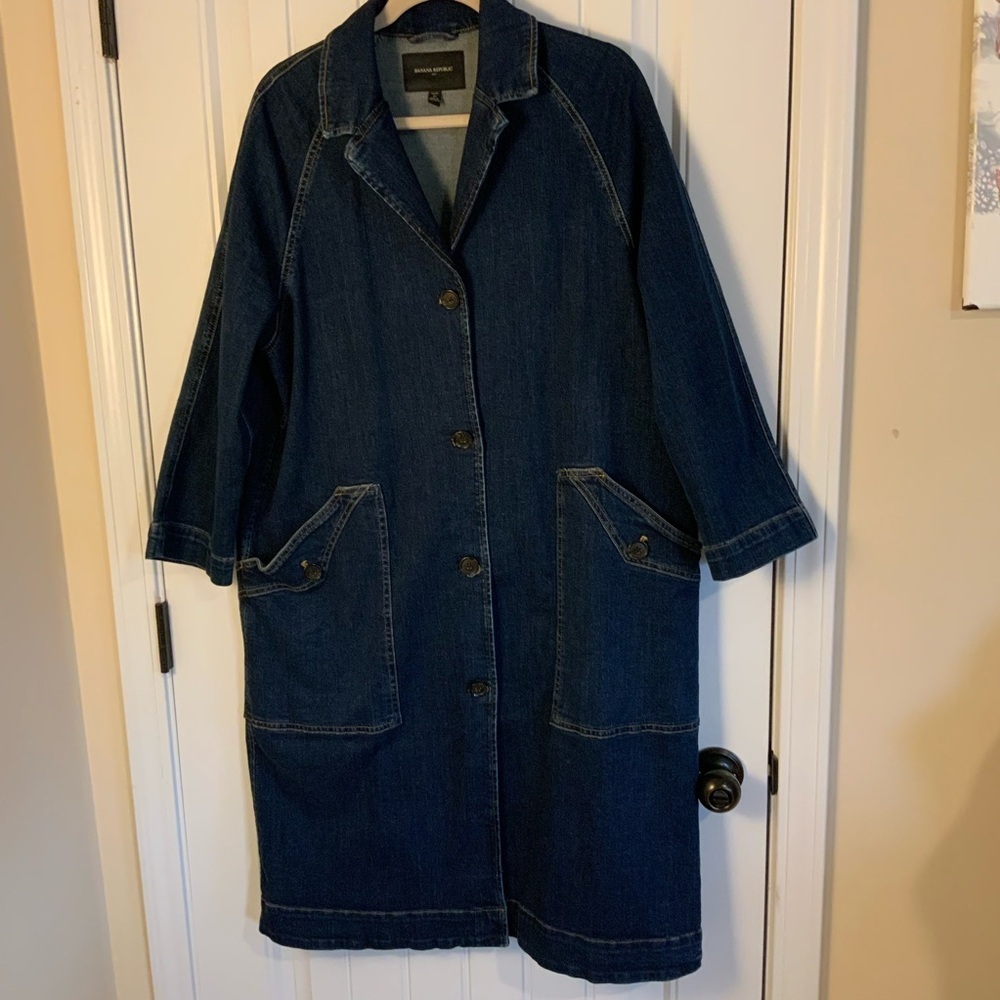 Banana Republic Indigo Denim Duster